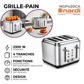 Nardi – NGP420CA – Grille-Pain 4 Tranches - Puissance 2300 W