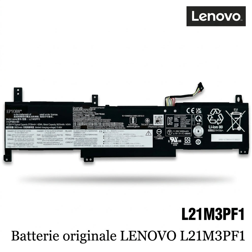 Batterie originale LENOVO L21M3PF1