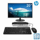 HP ProDesk 600 G3 Mini avec Ecran 20 Pouces - Core i3 6e Generation - 4GB - 256GB - Etat Excellent