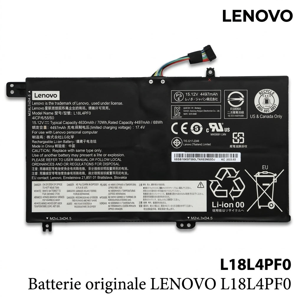 Batterie originale LENOVO L18L4PF0