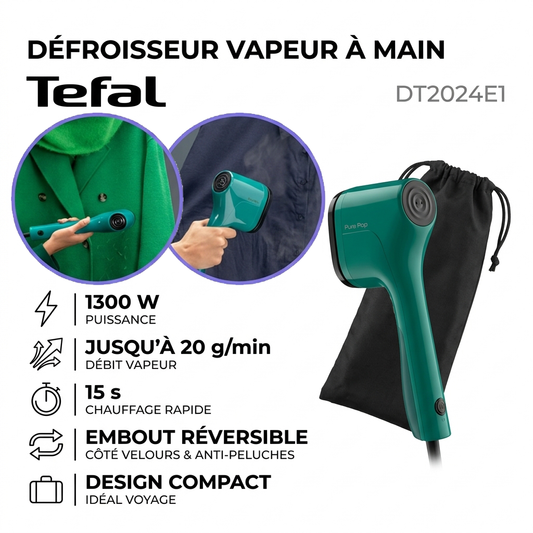 Tefal – DT2024E1 – Défroisseur à Main - Puissance 1300 W