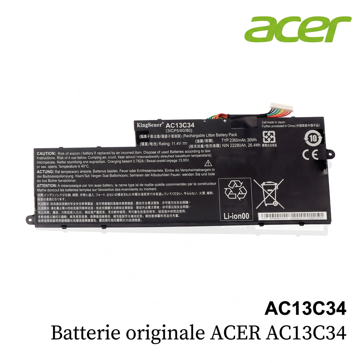 Batterie originale ACER AC13C34