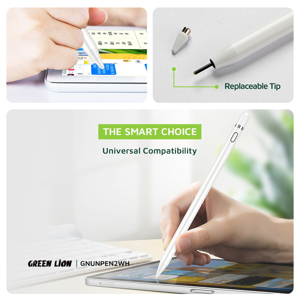 Green Lion Universal Pencil 2 - Blanc - GNUNPEN2WH