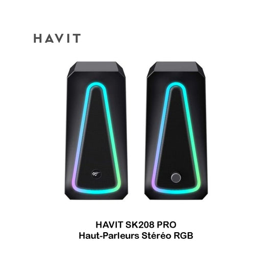 HAVIT Gamenote SK208 Pro – Haut-Parleurs Stéréo RGB pour PC