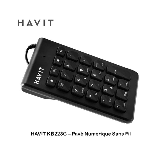 HAVIT KB223G – Pavé Numérique Sans Fil 2.4 GHz USB