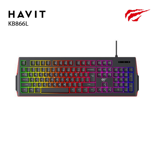 HAVIT KB866L Clavier Multifonction Rétroéclairé – Gaming RGB