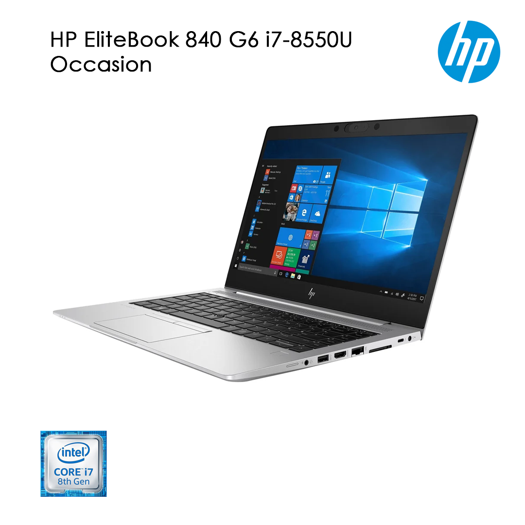 HP EliteBook 840 G6 – Intel Core i7-8550U | 8GB / 16GB RAM | SSD 256GB ou 512GB | Écran 14″ Full HD | État Excellent