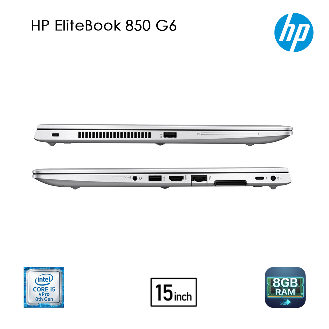 HP EliteBook 850 G6 - Intel Core i5 8ème Gén.  Écran 15.6 pouces Full HD Tactile