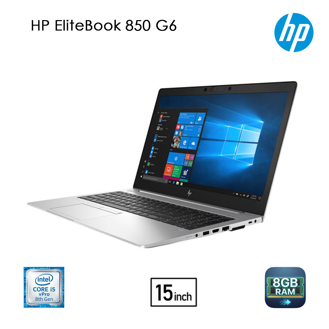 HP EliteBook 850 G6 - Intel Core i5 8ème Gén.  Écran 15.6 pouces Full HD Tactile