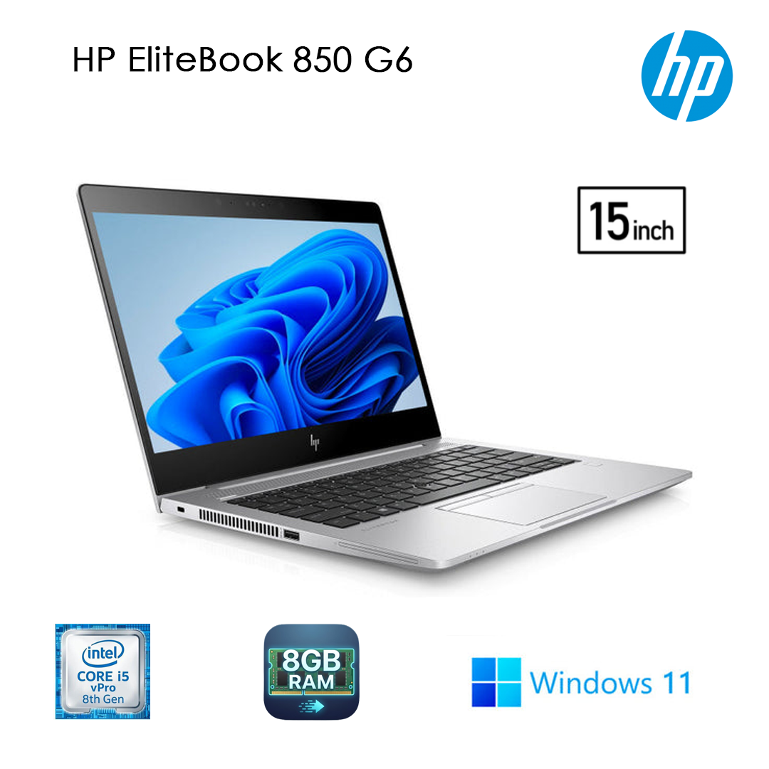HP EliteBook 850 G6 - Intel Core i5 8ème Gén.  Écran 15.6 pouces Full HD Tactile