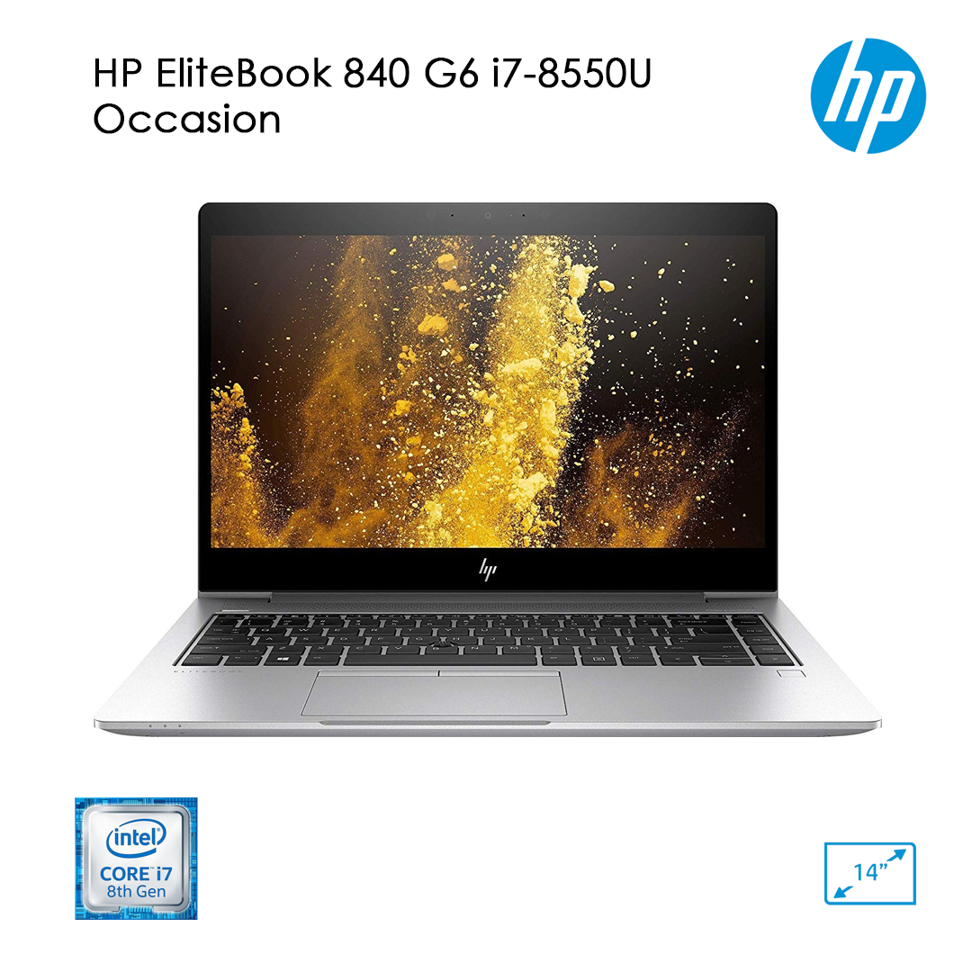 HP EliteBook 840 G6 – Intel Core i7-8550U | 8GB / 16GB RAM | SSD 256GB ou 512GB | Écran 14″ Full HD | État Excellent