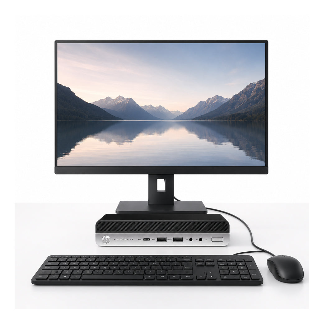 HP EliteDesk 800 G3 Mini i5 6e Génération – 8 Go RAM – SSD 256 Go | Ecran 20 Pouces État Excellent