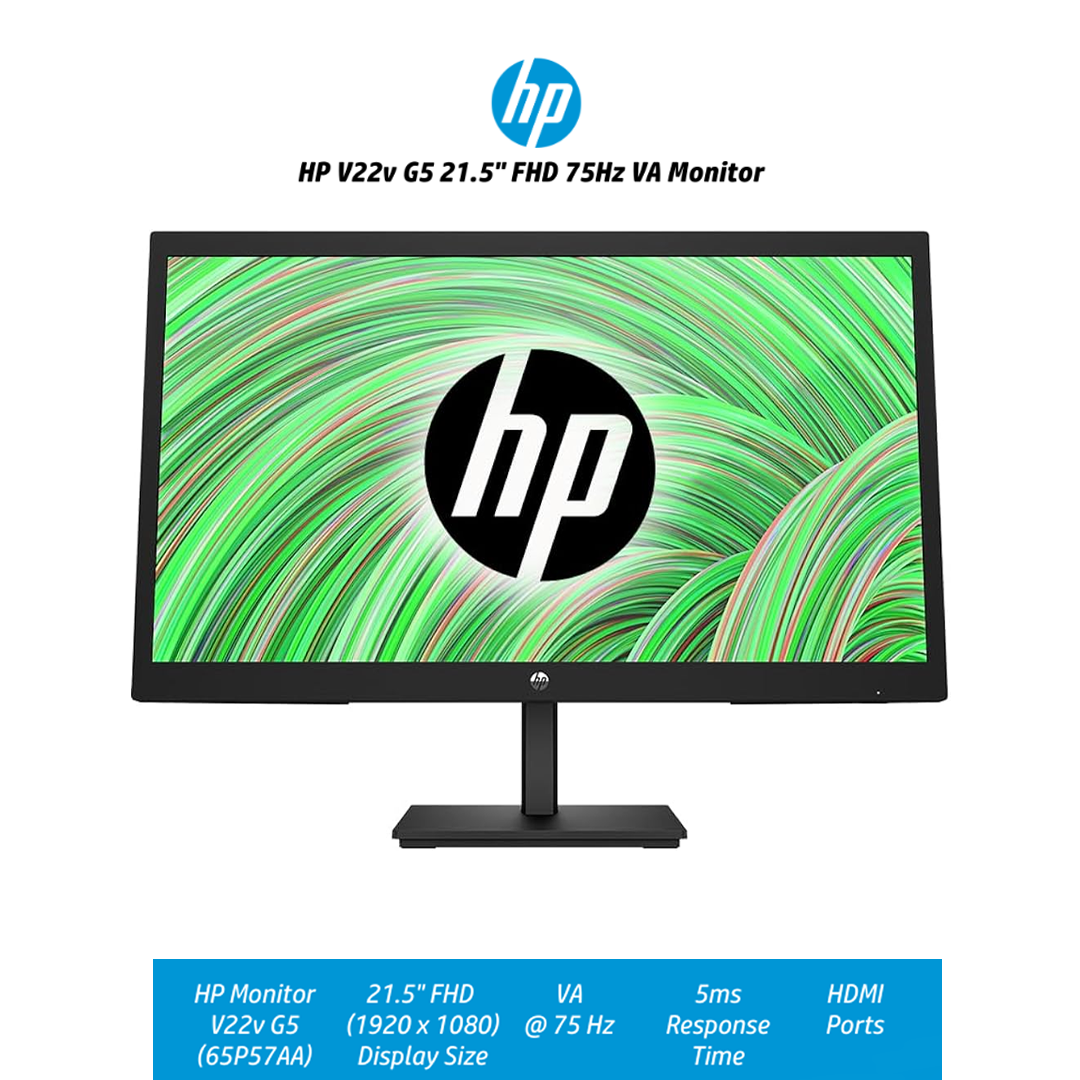 HP V22v G5 – Écran 22″ Full HD (1920 × 1080) – 75 Hz |EN État Neuf
