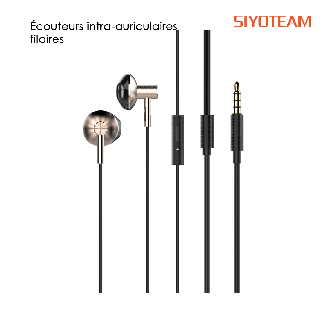 Écouteurs SIYOTEAM HP09 Jack 3.5mm avec Micro | ARMON STORE