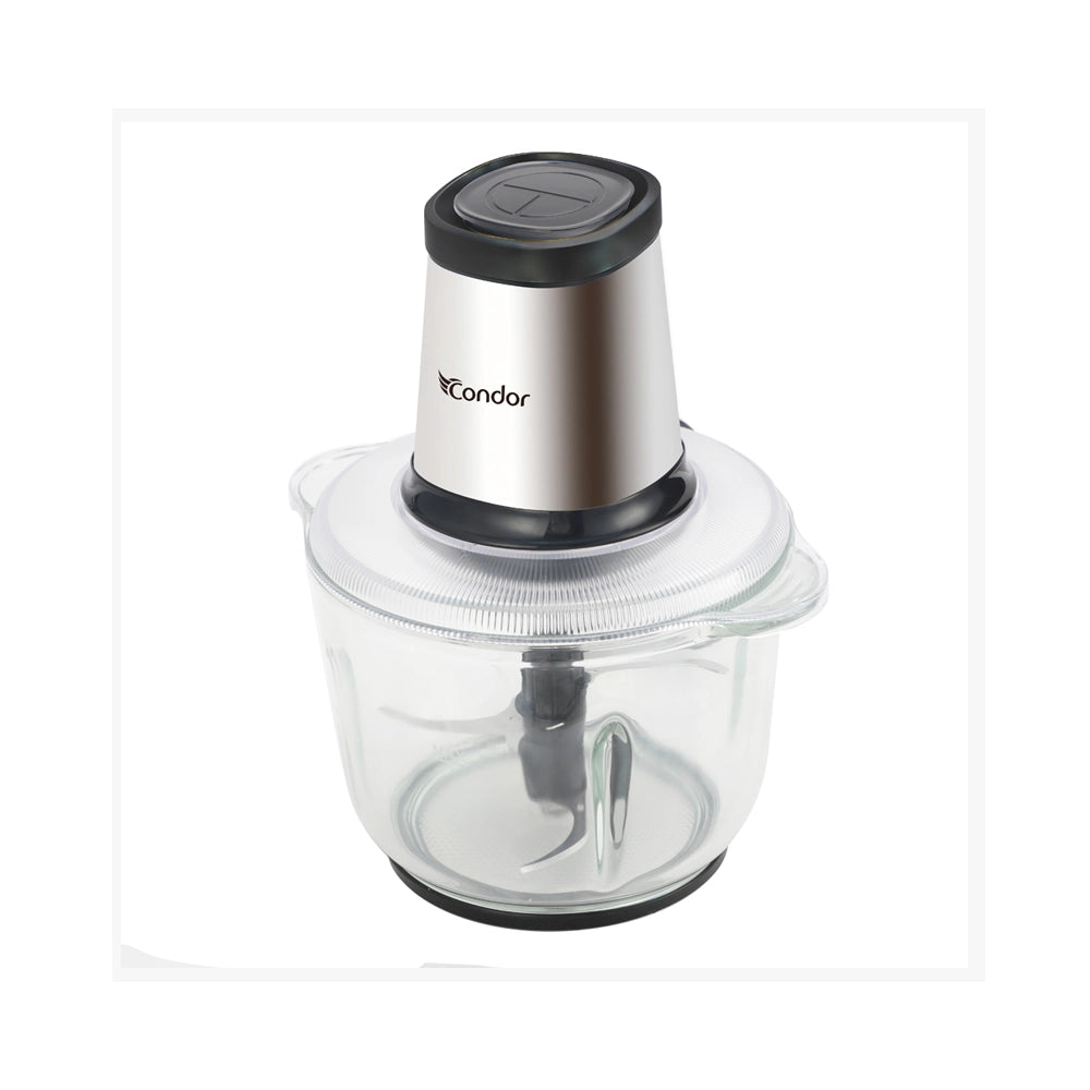 Condor – HA-MV500XN – Hachoir Électrique - Bol en Verre 2 L et Puissance 500W