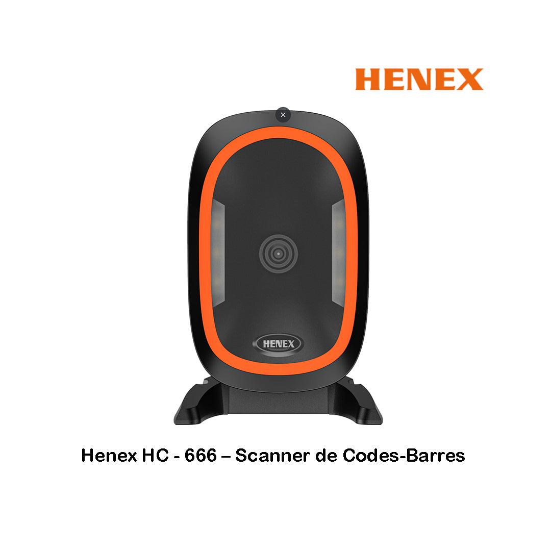 Henex HC-666 – Scanner de Codes-Barres 2D de Bureau USB
