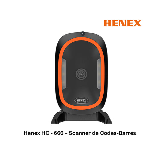 Henex HC-666 – Scanner de Codes-Barres 2D de Bureau USB