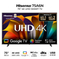 Hisense 75A6N – Téléviseur 75 Pouces 4K UHD Smart TV (Google TV / HDR10 / Dolby Vision)