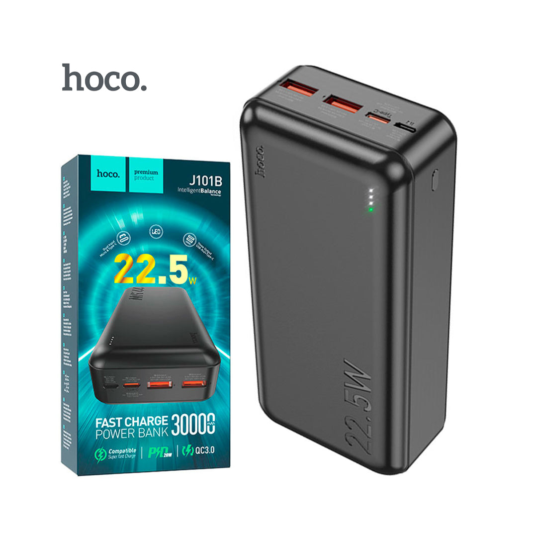 Hoco J101B – Power Bank 30 000 mAh USB avec Écran LED