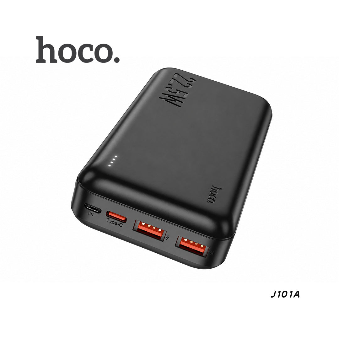 Hoco J101A – Power Bank 20 000 mAh charge rapide 22,5 W Noir