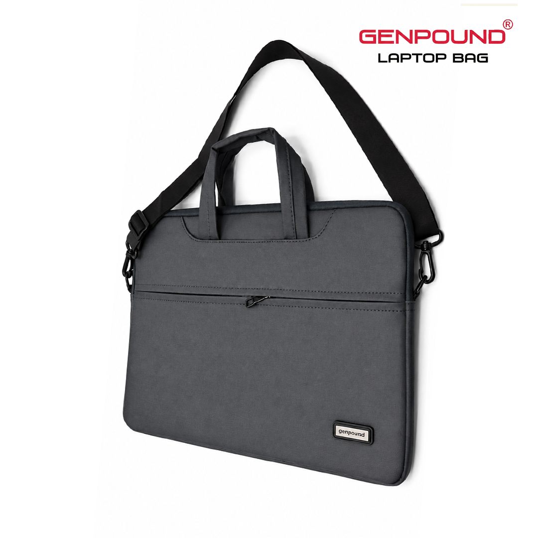 Housse / Sacoche Matelassée Résistante Genpound Gris 15.6" (Réf. 281)