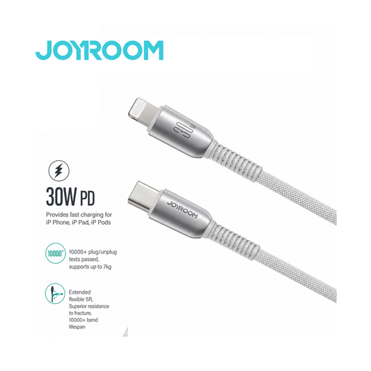 Joyroom S-A51 Câble Type-C vers Lightning 30W en Nylon Tressé - 1.2m
