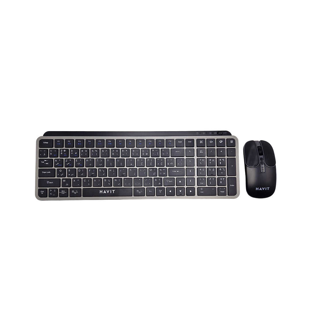 Kit Combo Clavier Souris Sans Fil HAVIT – Double Mode 2,4 GHz – KB836WB