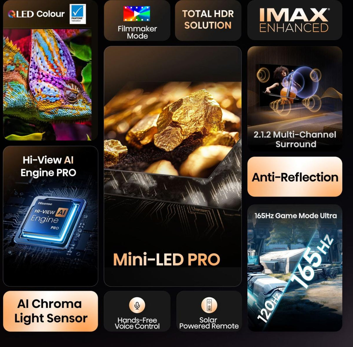 Hisense U7Q PRO – Téléviseur 75 Pouces 4K UHD Smart TV (ULED MiniLED / 165Hz / VIDAA OS)