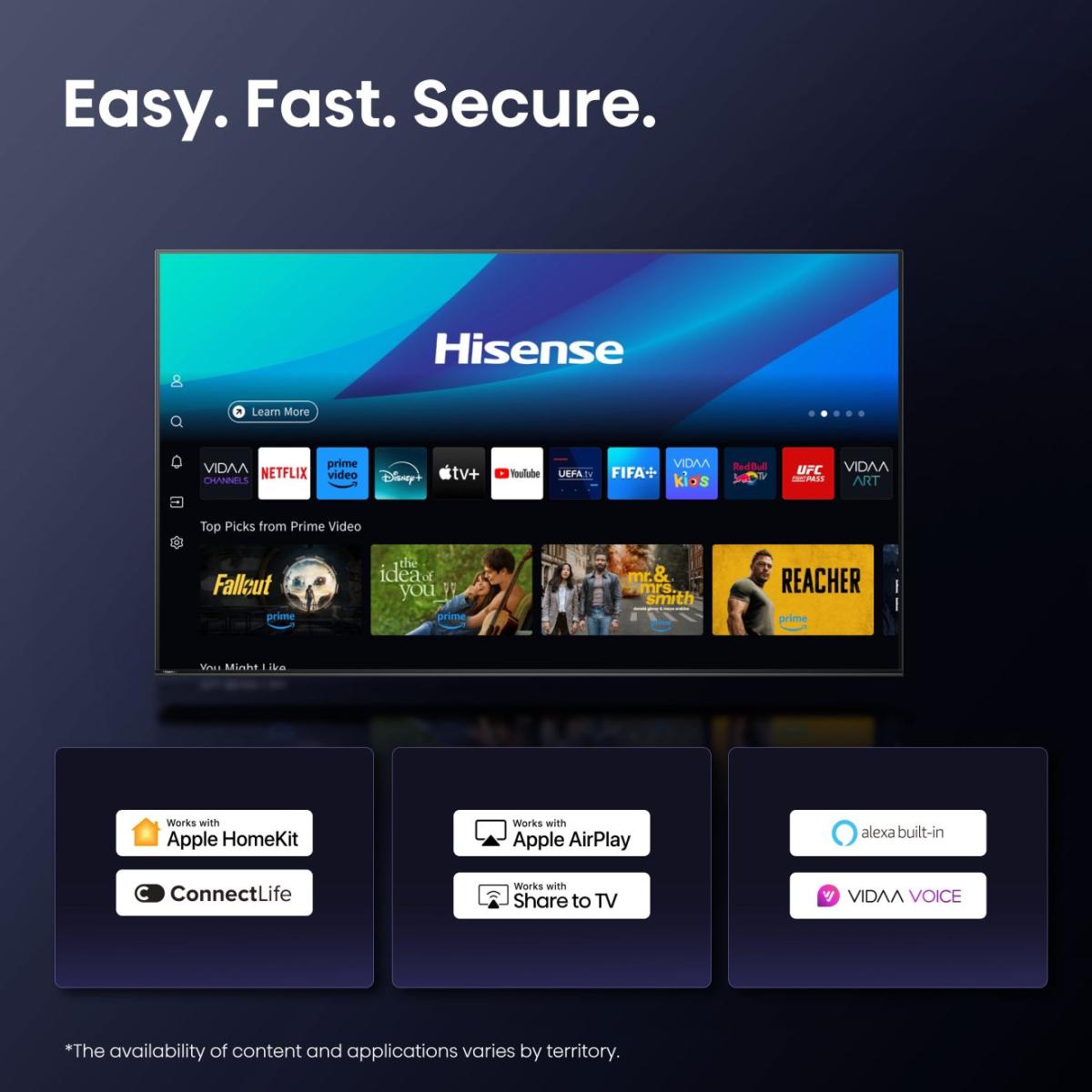 Hisense 65U7Q – Téléviseur 65 Pouces 4K UHD Smart TV (ULED MiniLED / 165Hz / VIDAA OS)