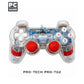 Manette de jeu PC filaire USB 2.0 vibrante transparente avec LED bleue