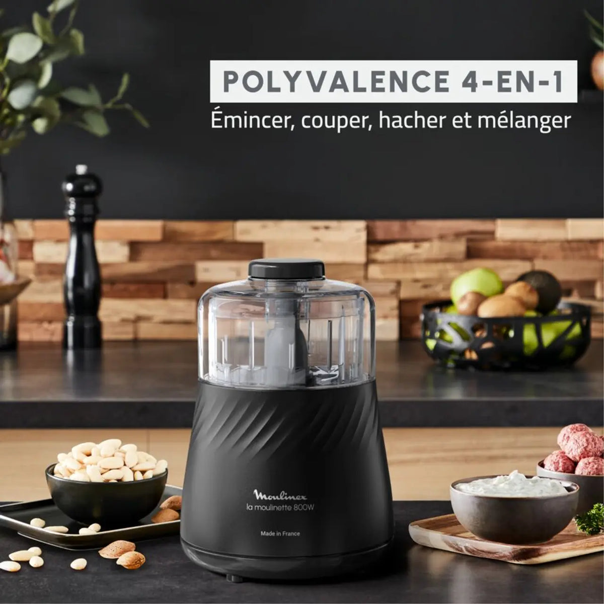 Moulinex – DP710810 – Moulinette Hachoir Électrique - Puissance 800 W et Bol 1,7 L
