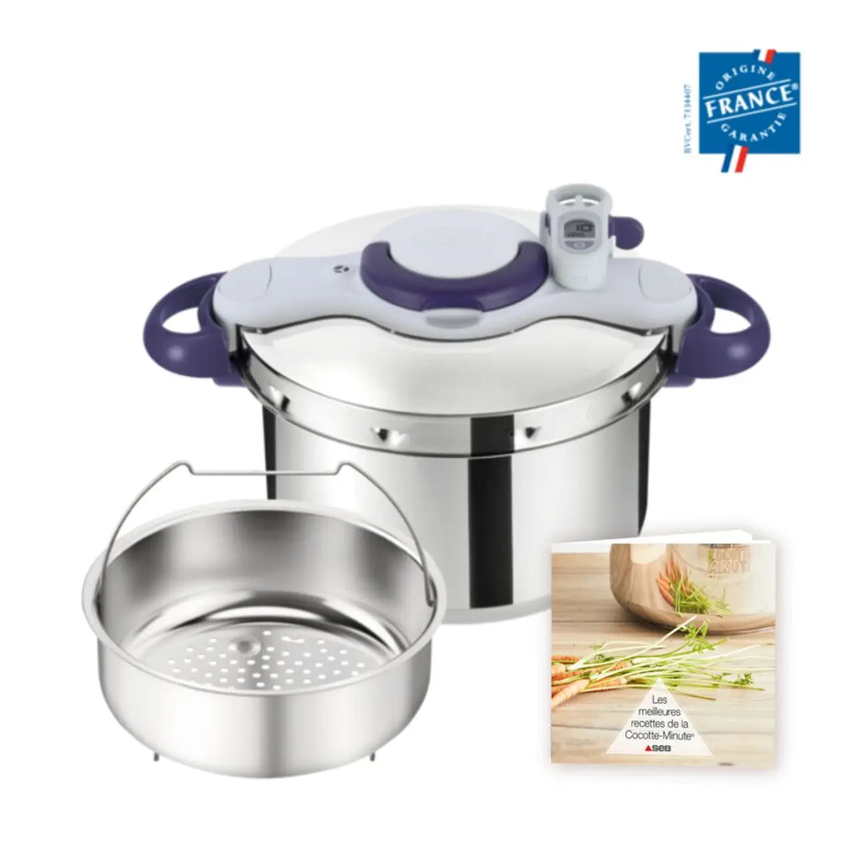 Seb Clipso Minut' Perfect P4624800 – Autocuiseur 7,5L Violet