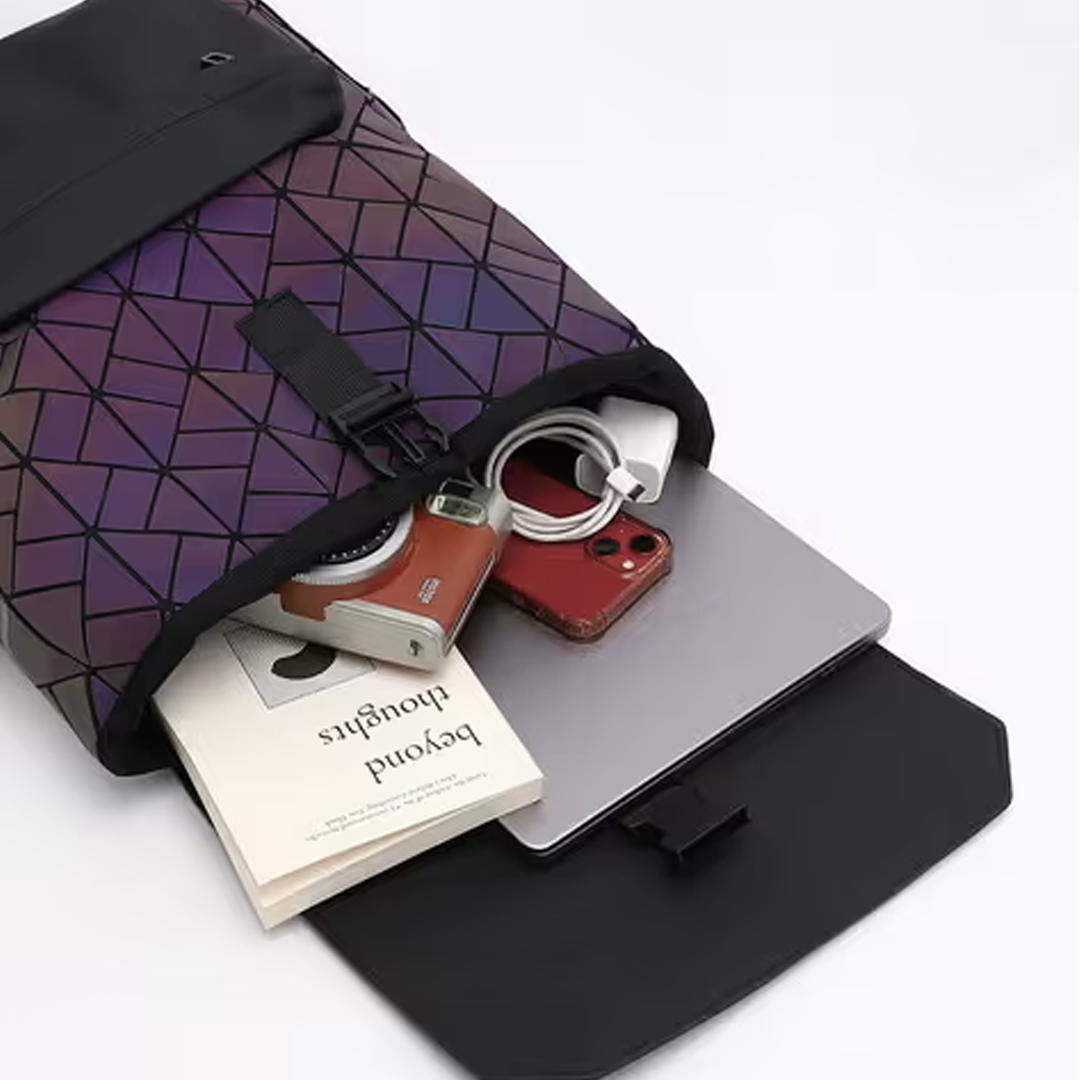 Sac a Dos Géométrique Holographique pour PC - Réf 1612