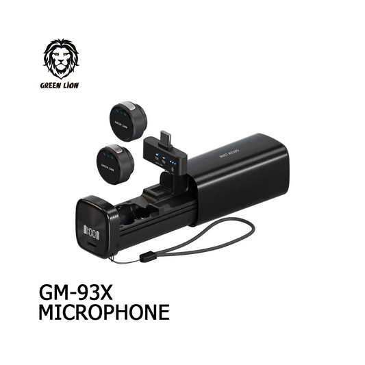 Microphone Sans Fil Green Lion GM-93X USB-C Double Émetteur avec Réduction Intelligente du Bruit