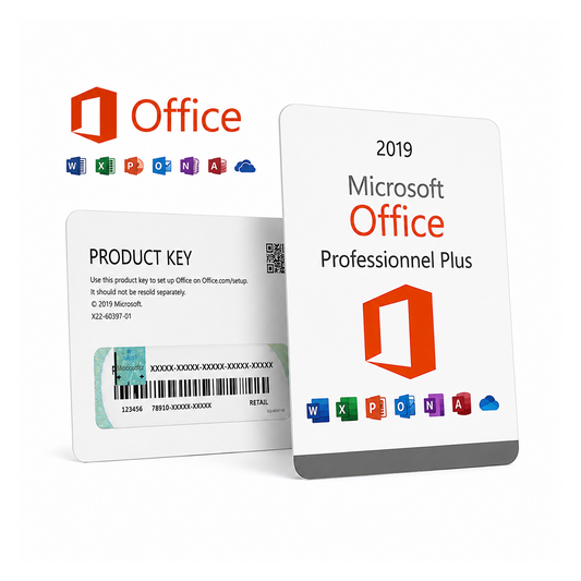 Microsoft Office Professionnel Plus 2019 | Licence originale à vie | Clé d’activation Retail