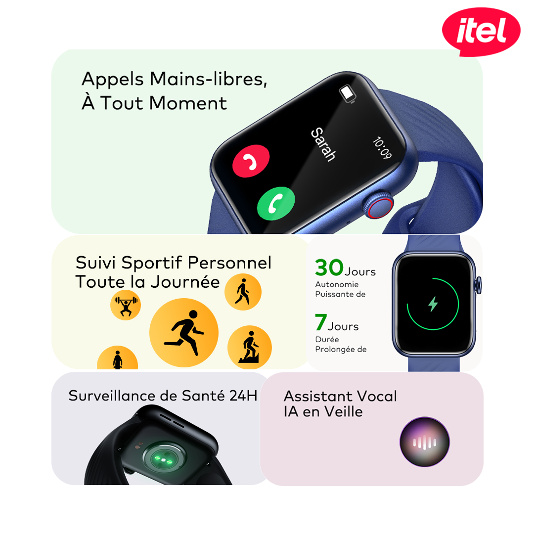 Montre Connectée Itel Sones Smart Watch Native Storm (Modèle ISW-011)