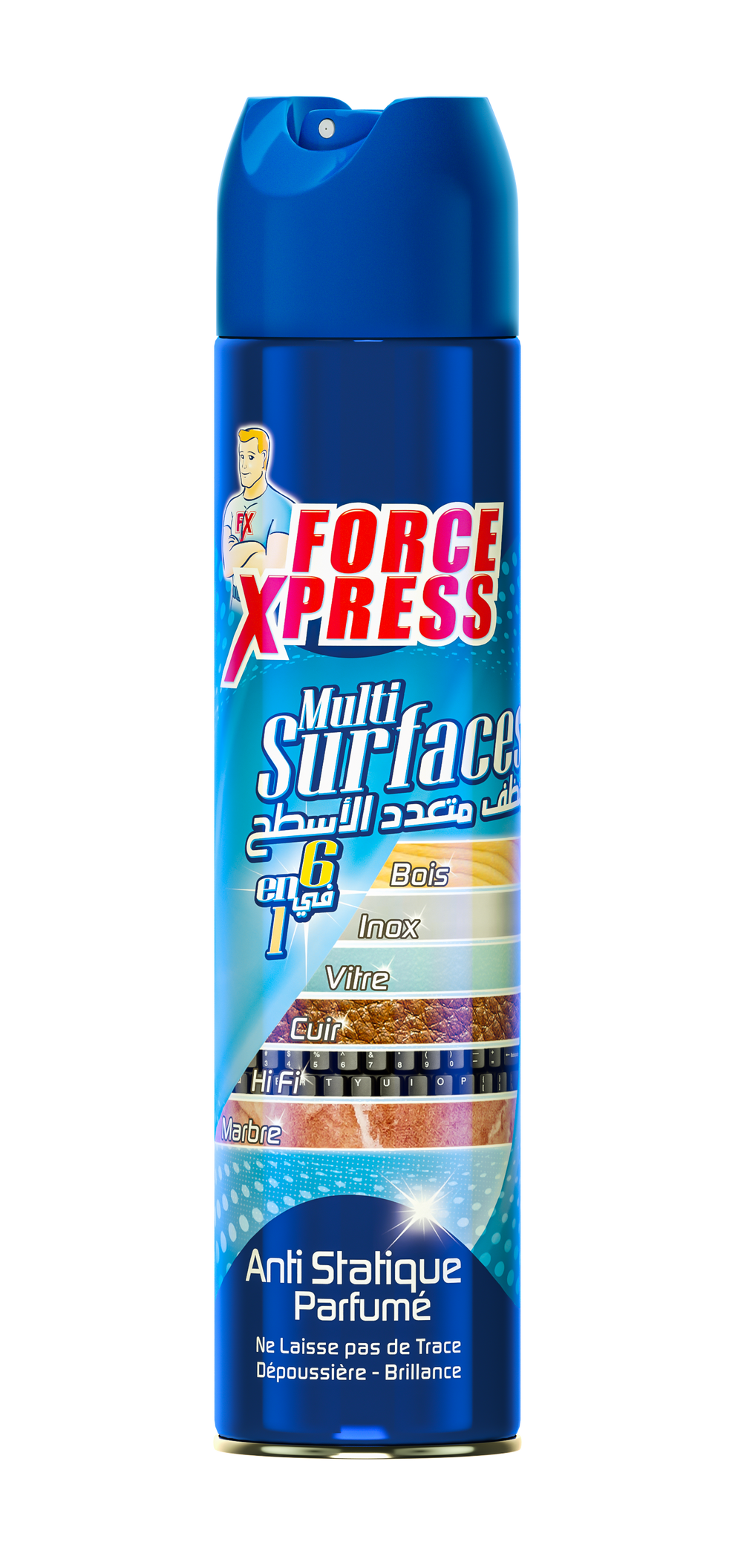 Force Xpress Multi-Surfaces 6en1 300ml Anti-Statique