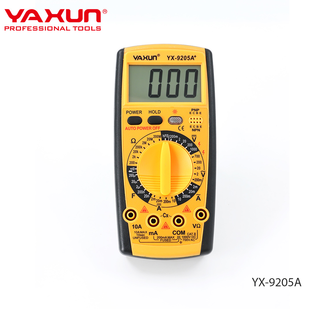 Multimètre Numérique Professionnel YAXUN YX-9205A+ avec Écran LCD