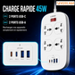 Multiprise  SIYOTEAM SC4407C 2500W USB-C/USB-A