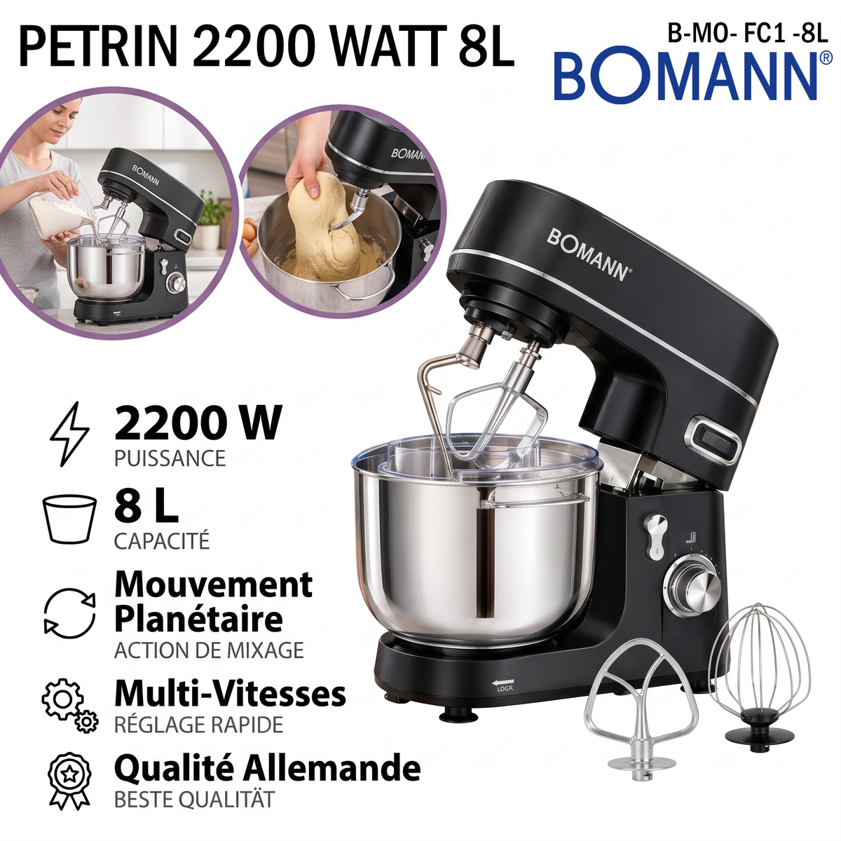 Bomann FC1 – Petrin - Puissance 2200 W (Capacité 8 L)