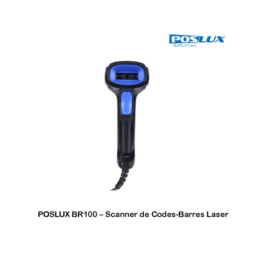 POSLUX BR100 – Scanner de Codes-Barres Laser 1D USB