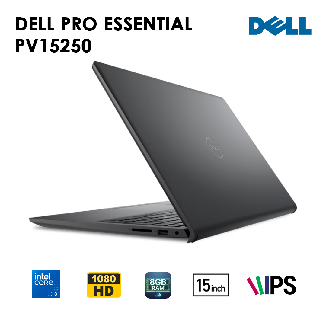 Dell Pro Essential PV15250 – Intel® Core™ 3 100U | RAM 8GB/16GB | SSD 512GB | Écran 15.6″ Full HD | Neuf