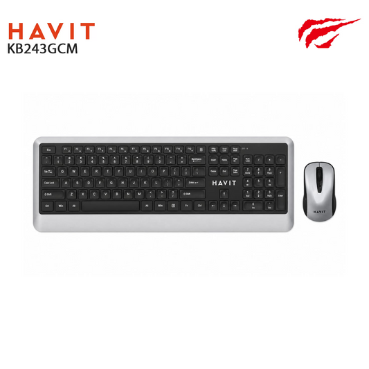 Pack Clavier et Souris Sans Fil HAVIT KB243GCM - 2.4GHz