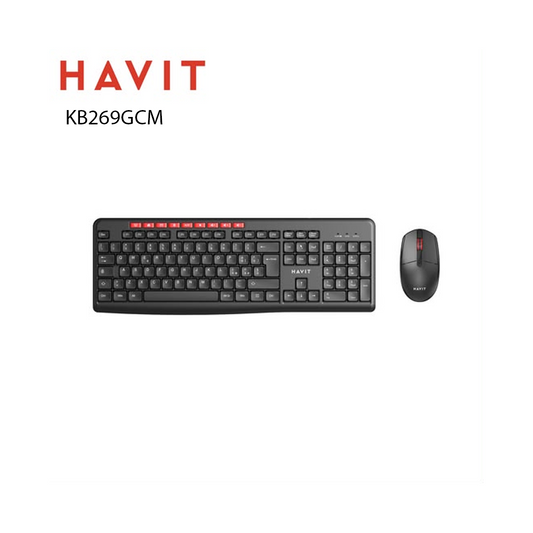 Pack Clavier et Souris Sans Fil Havit KB269GCM