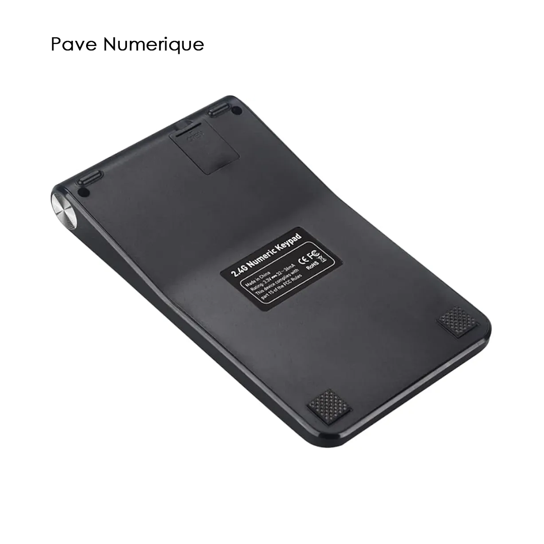 Pavé Numérique pro tech Sans Fil 2.4G avec Calculatrice LCD