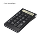Pavé Numérique pro tech Sans Fil 2.4G avec Calculatrice LCD