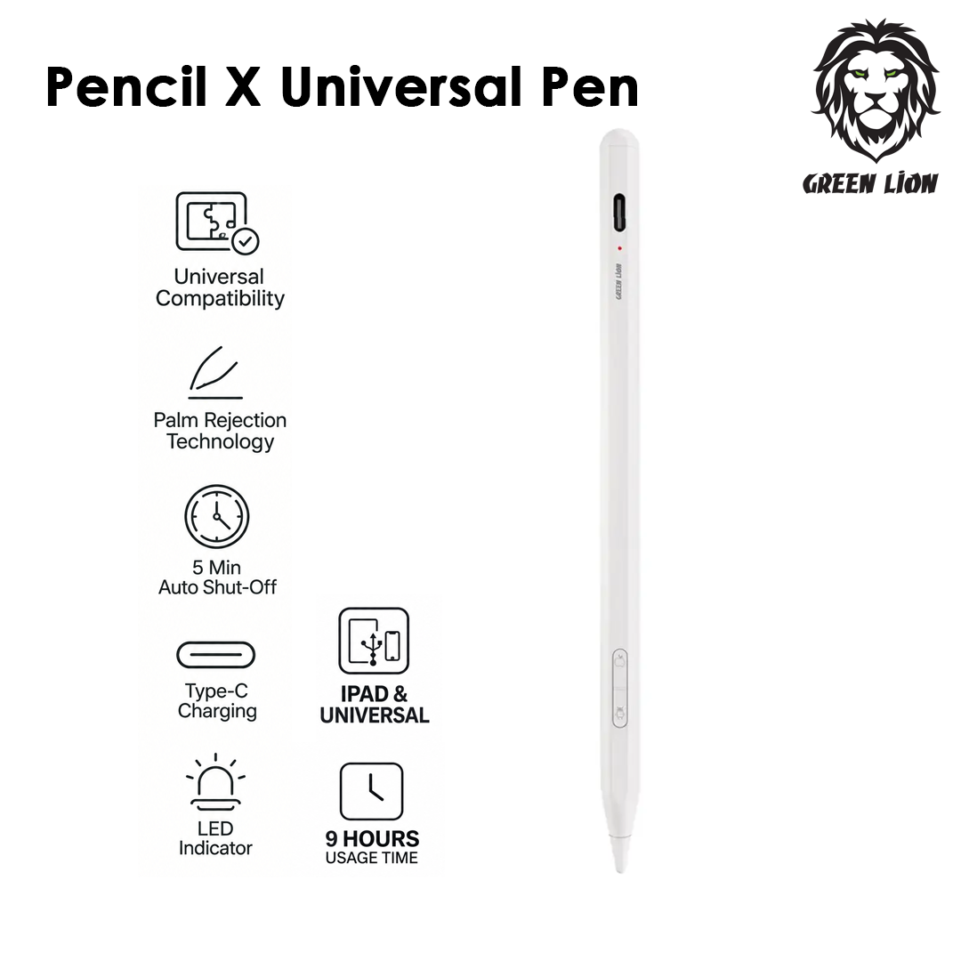 Green Lion Pencil X Universal Pen Blanc GL-PEN6