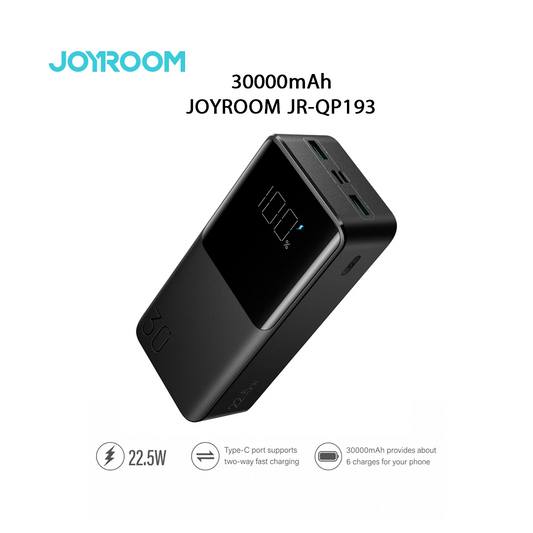 Power Bank 30000mAh Charge Rapide 22.5W (JR-QP193)