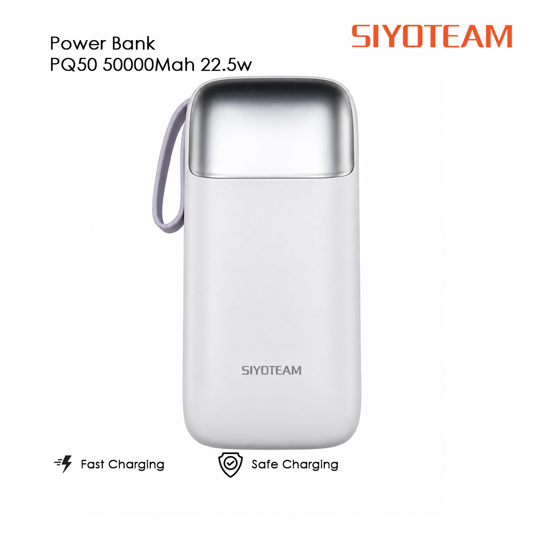 Power Bank Haute Capacité SIYOTEAM PQ50 (50000mAh / 22.5W) - Affichage LED