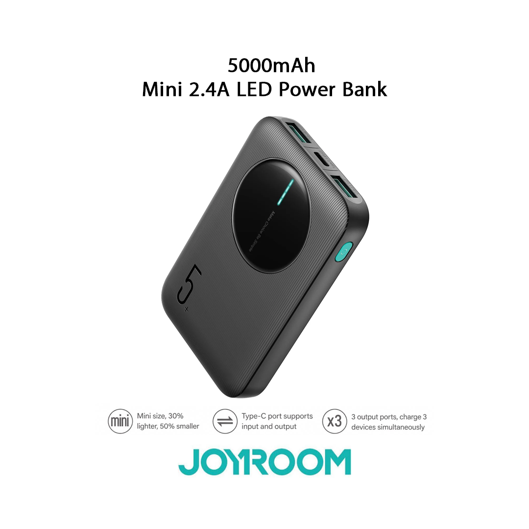 Power Bank JOYROOM JR-PBF13 5000mAh Mini LED USB-C 2.4A